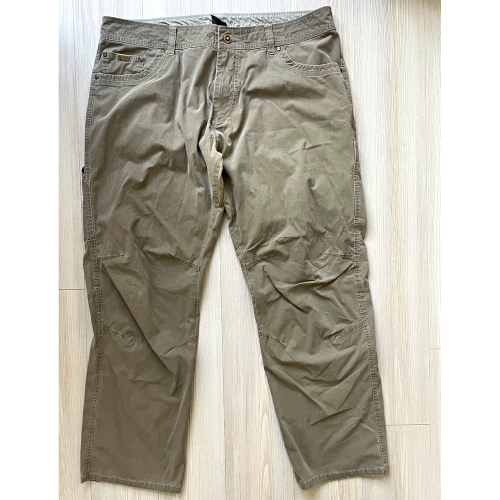 KÜHL Revolvr Men's Tan Canvas Cotton Casual Pants Straight Fit Sz 40x32 Outdoors